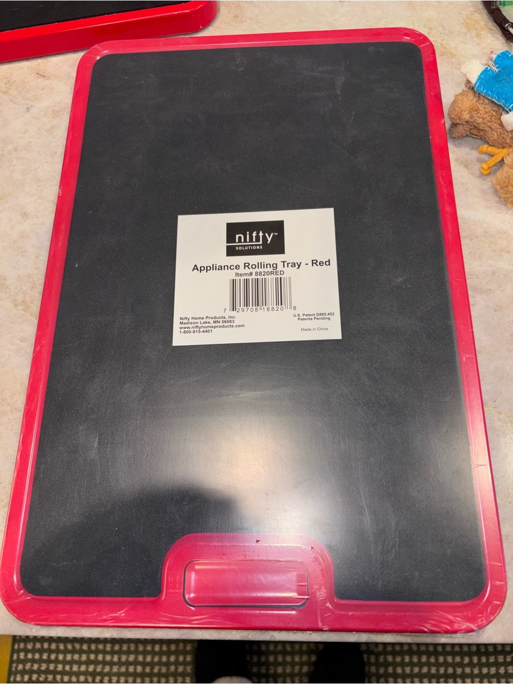 Nifty appliance rolling tray Red